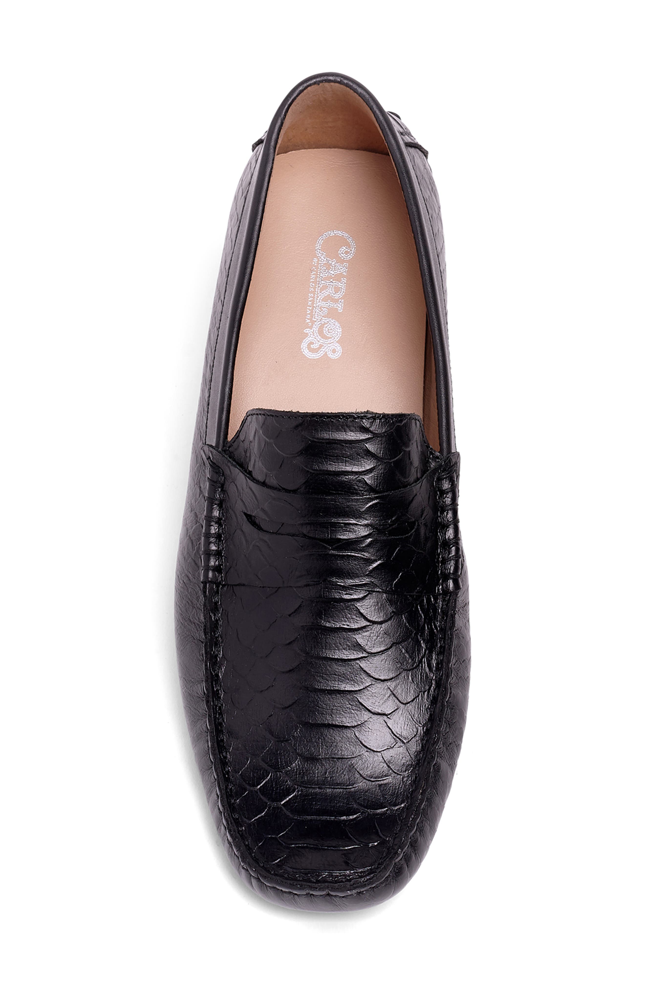 CARLOS SANTANA Jorde Snake Embossed Driver Loafer, Alternate, color, Black