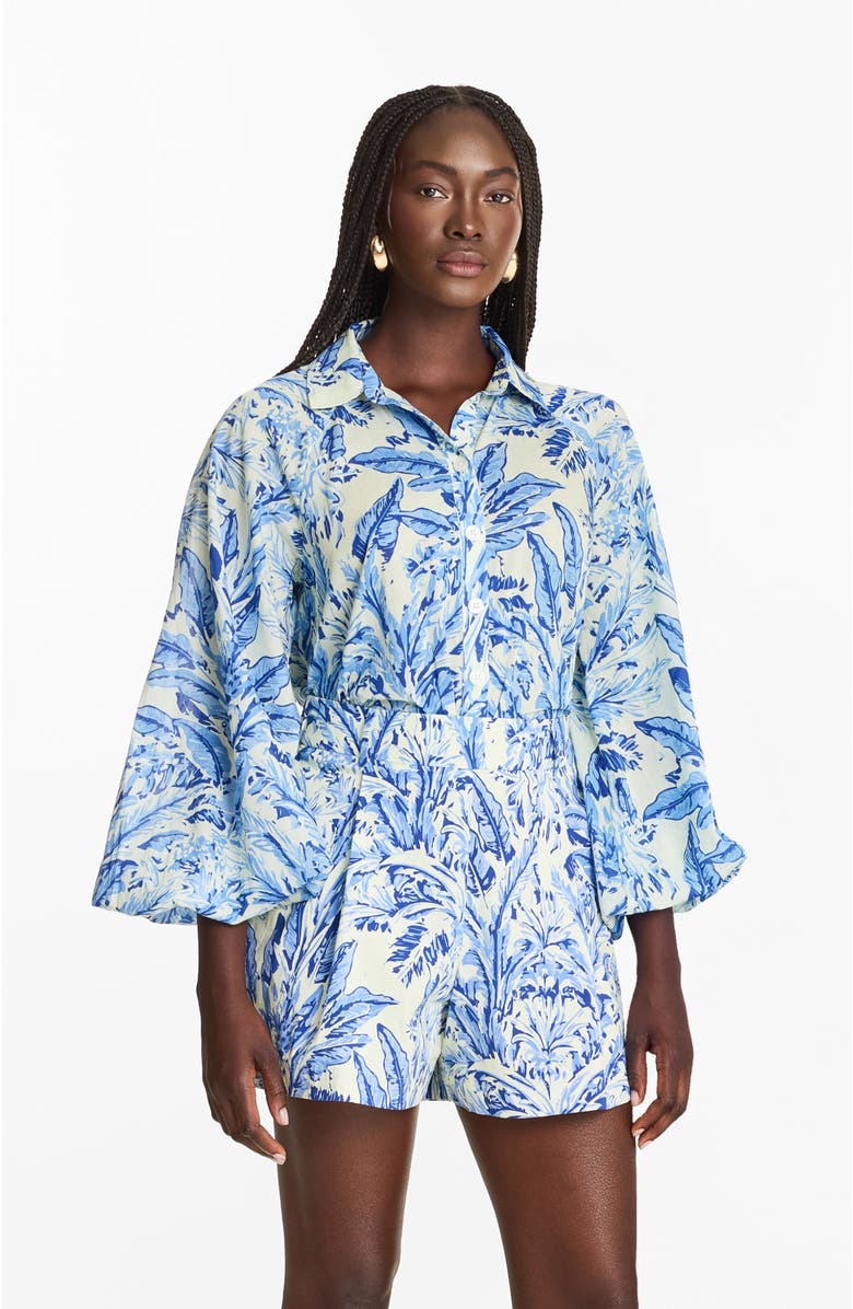 DIARRABLU Nora Cotton Voile Blouse Toile Blu, Main, color, Toile Blu
