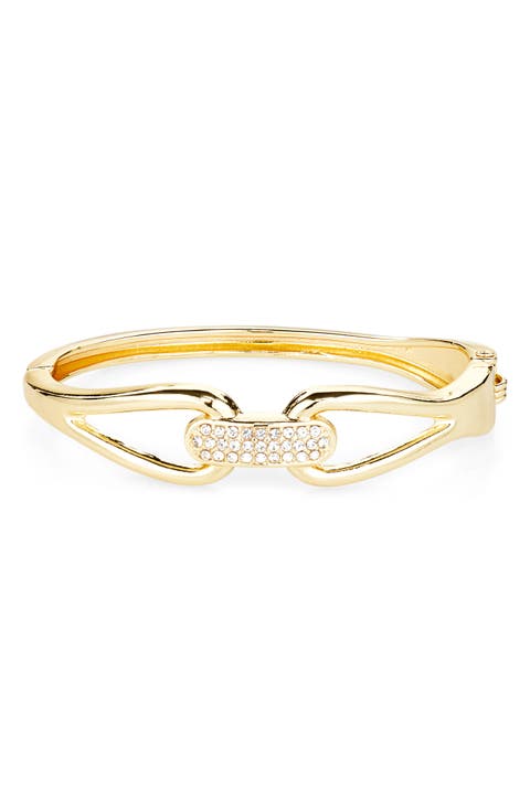 Pavé CZ Link Bangle Bracelet