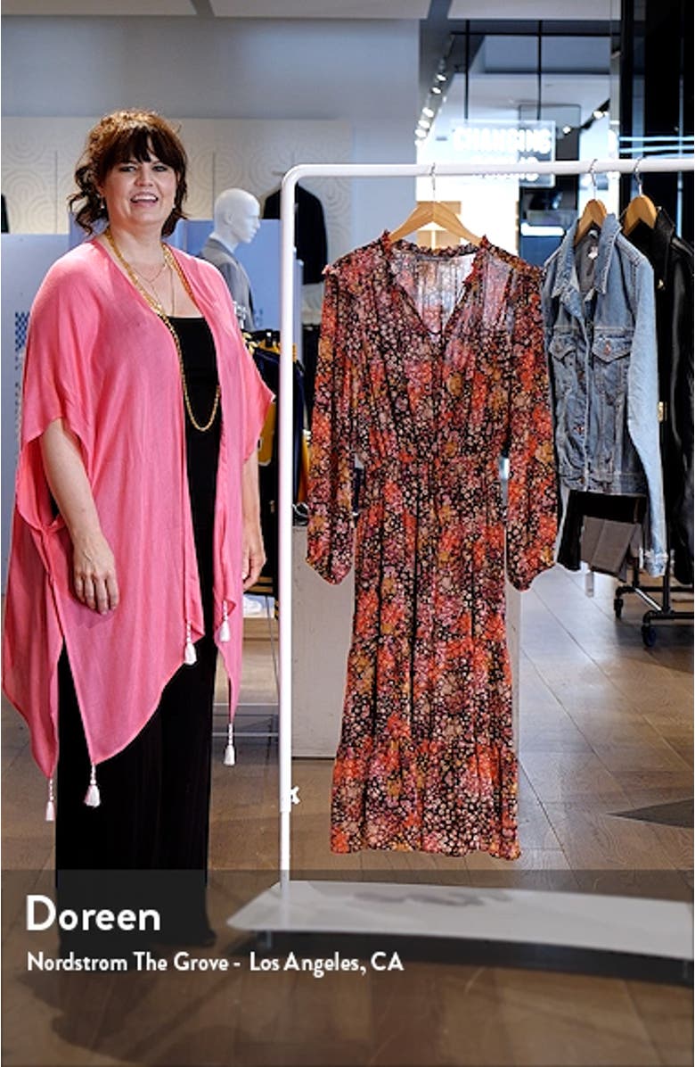 Tiered Long Sleeve Tie Waist Dress, sales video thumbnail