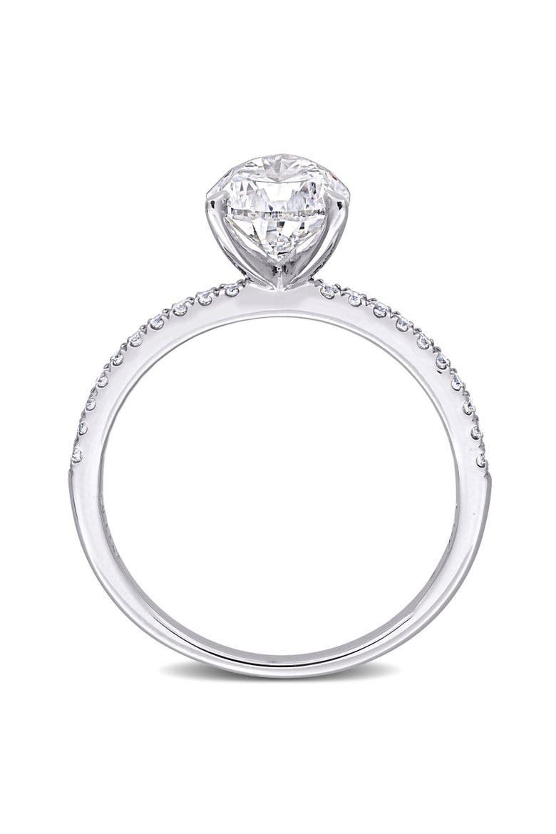 2-1/6 CTW Lab-Grown Diamond Pear Solitaire Ring 14k, Alternate, color, White Gold