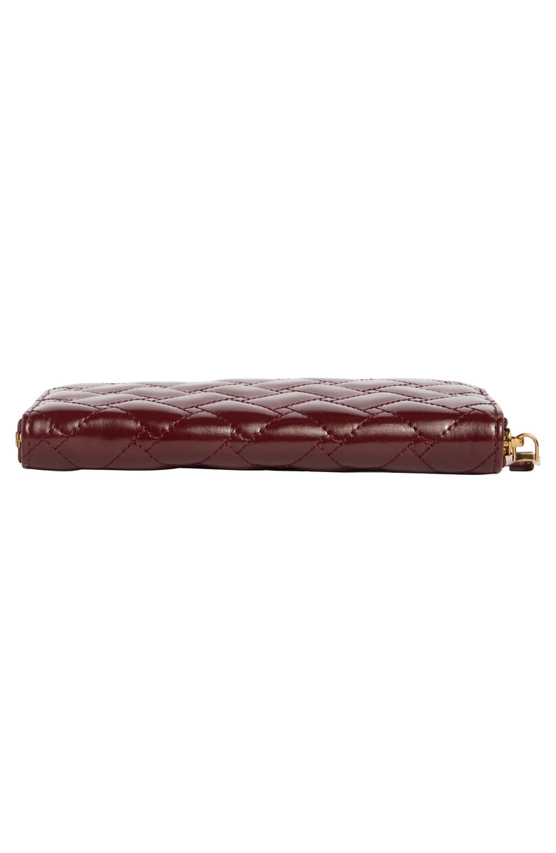Kurt Geiger London Kensington Quilted Zip Around Wallet, Alternate, color, Wine