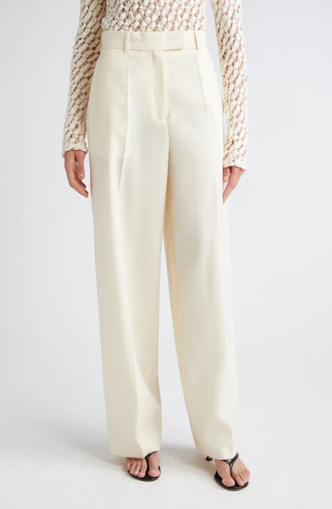 Virgin Wool Wide Leg Pants