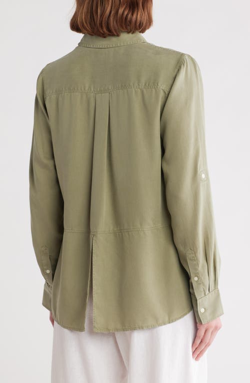 CASLON CASLON® SPLIT BACK TENCEL® LYOCELL BUTTON-UP SHIRT
