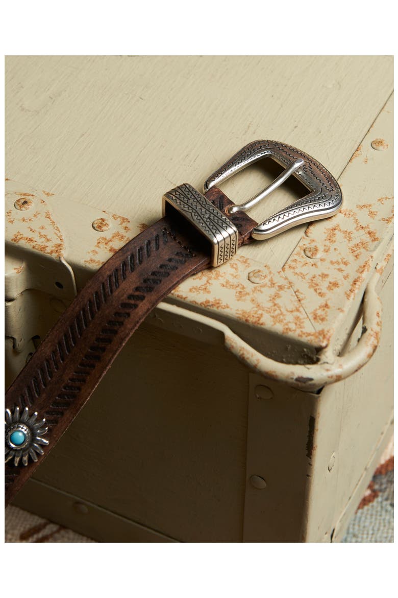 Losangeles Calf Leather Belt, Alternate, color, CUOIO