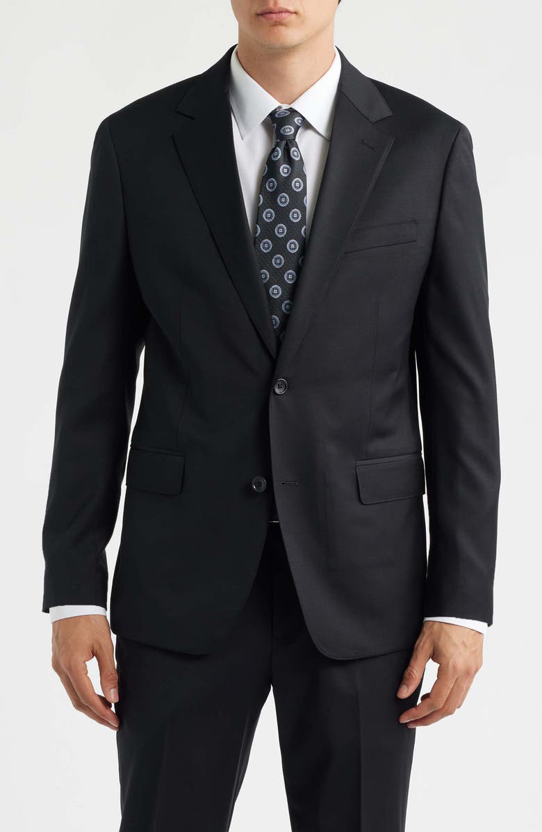 Bonobos Jetsetter Standard Fit Black Stretch Wool Suit Jacket, Main, color, Black