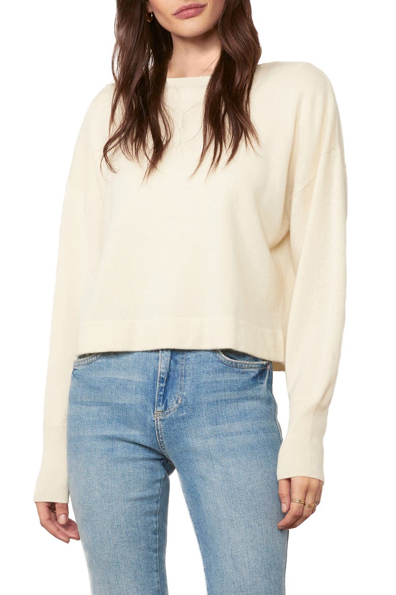 Suzie Wool & Cashmere Crop Sweater, Main, color, IVORY