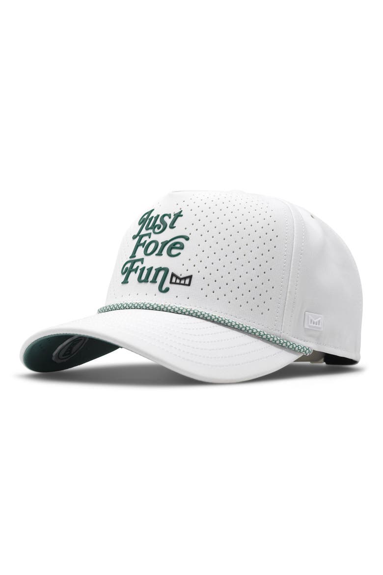 Odysea Links Hydro Performance Snapback Hat, Main, color, WHITE/ GREEN