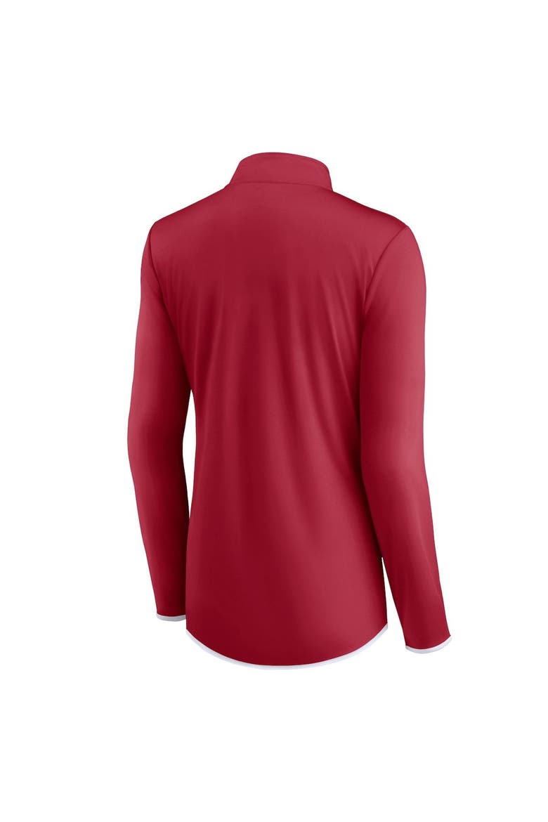 Women's Fanatics Crimson Oklahoma Sooners Worth the Drive Quarter-Zip Top, Alternate, color, Crimson