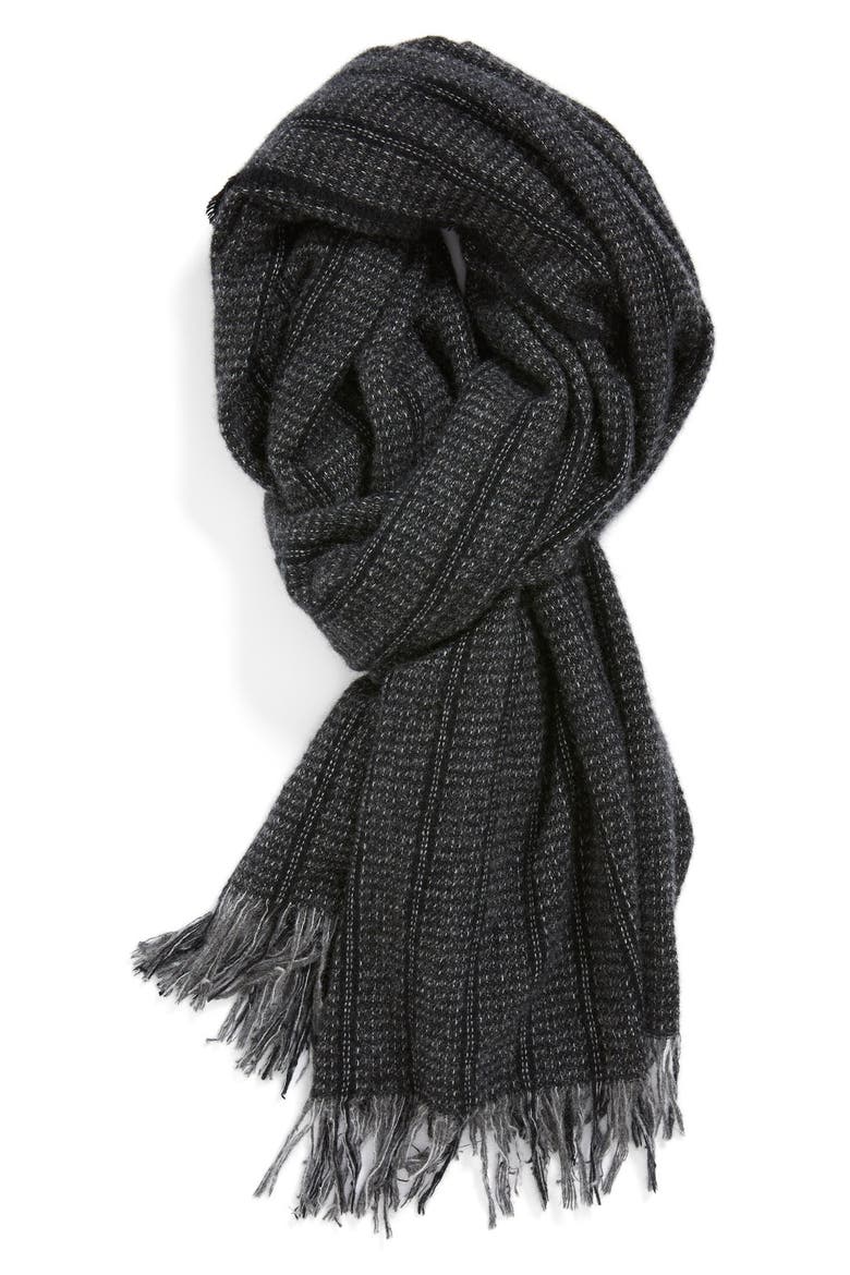 Cashmere Scarf, Main, color, BLACK