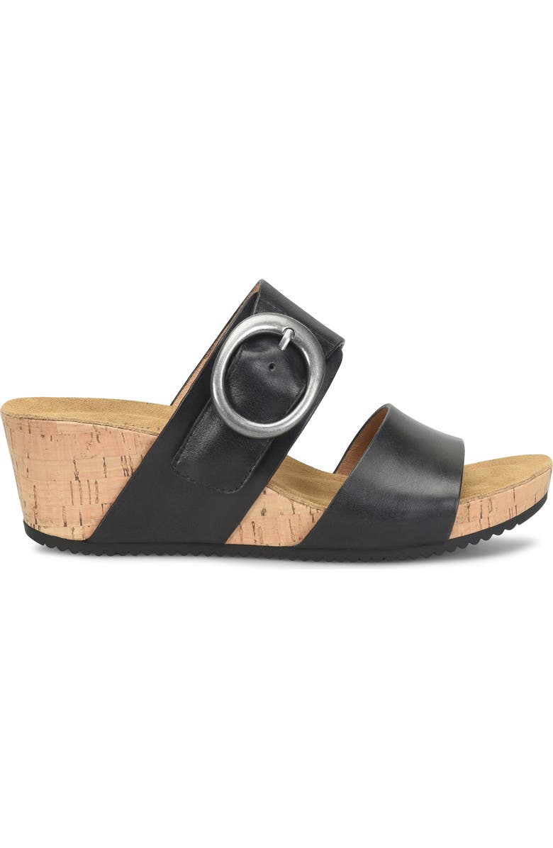 Comfortiva Elizabeth Platform Wedge Slide Sandal, Alternate, color, Black