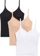 Lands' End Soft Essential 3-Pack Everyday Cotton Camisoles