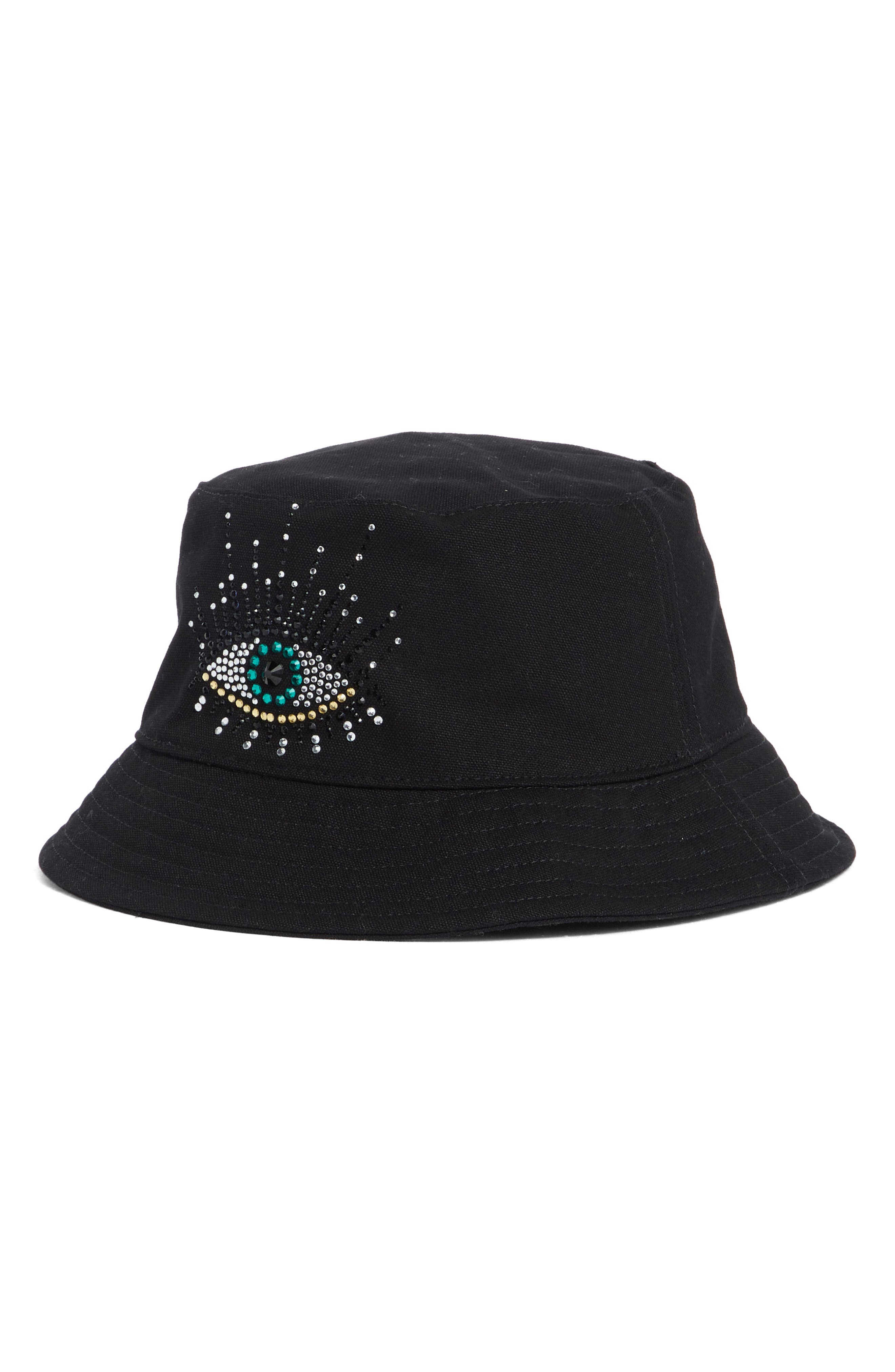 Kurt Geiger London Evil Eye Embellished Bucket Hat