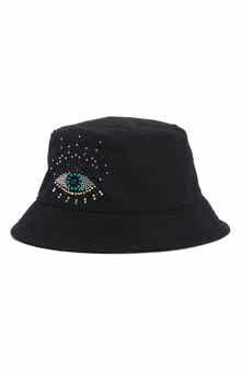 Kurt Geiger London Evil Eye Embellished Bucket Hat