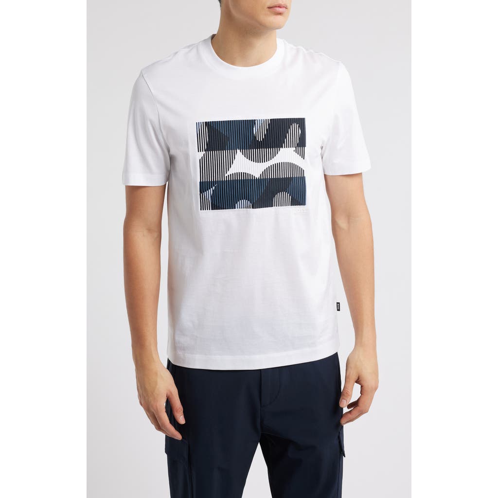 Hugo Boss Boss Thompson Logo Graphic T-shirt In Natural