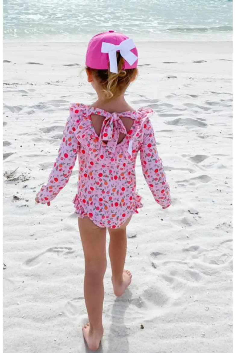Hearts XO Bow Baseball Hat, Alternate, color, Hot Pink