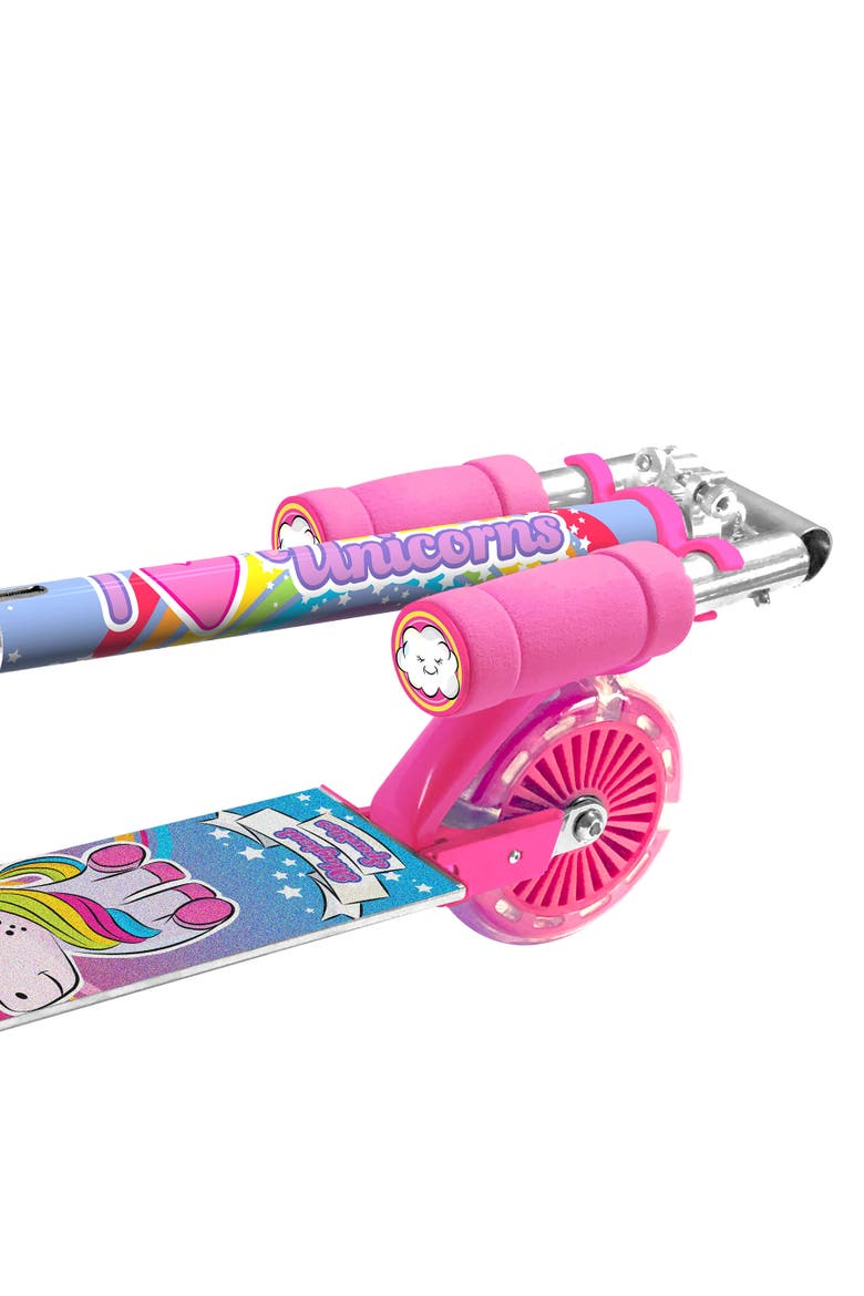 Unicorn Magical Sparkles Foldalbe Scooter Light Up Wheels Ages 5+, Alternate, color, Multicolored