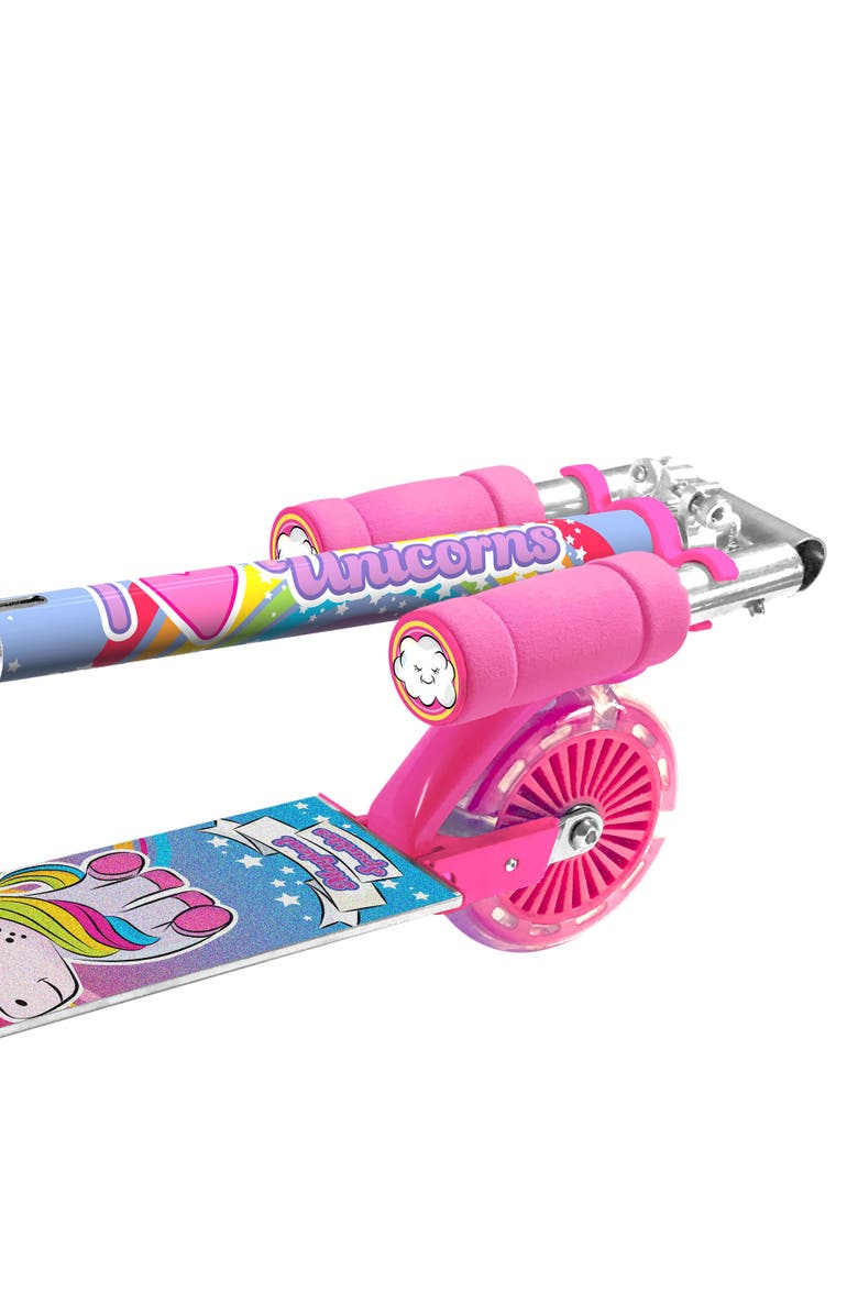 Ozbozz Unicorn Magical Sparkles Foldalbe Scooter Light Up Wheels Ages 5+, Alternate, color, Multicolored