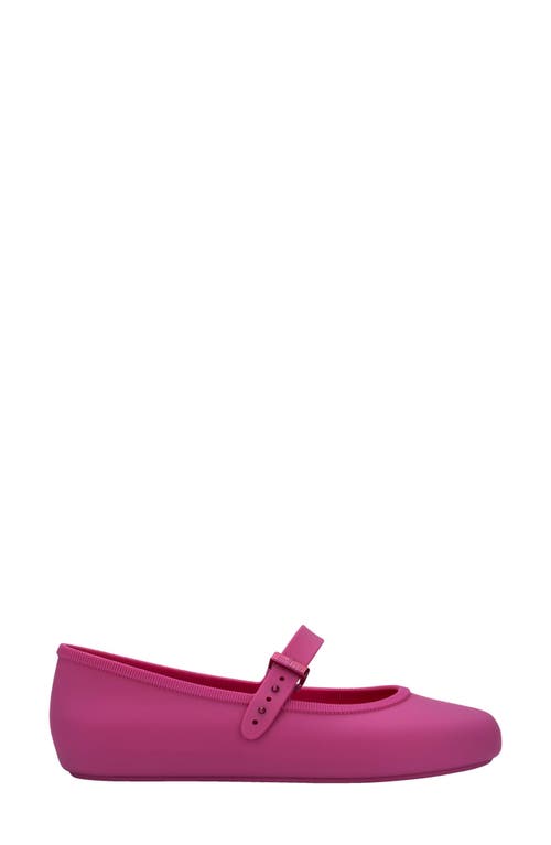 Melissa Soft Jelly Ballerina Flat In Pink/pink, Women's At Urban Outfitters In Pink/pink