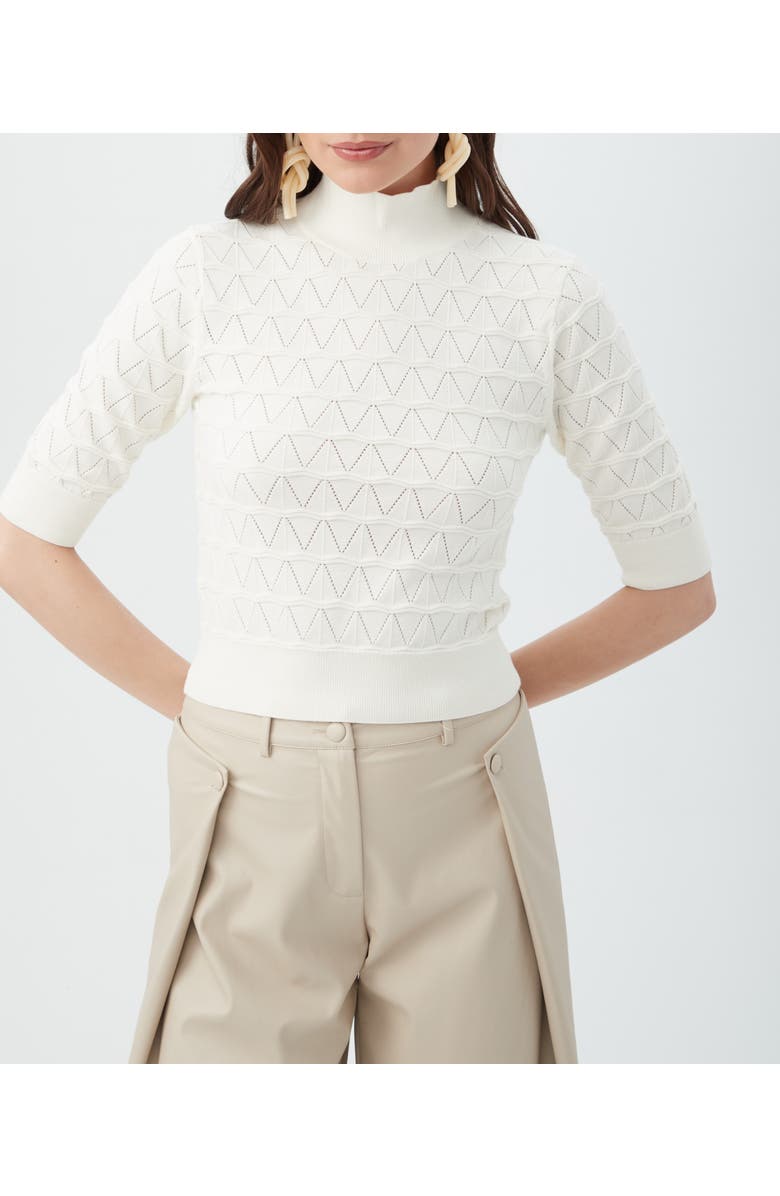 Trina Turk Mali Pullover, Main, color, Whitewash