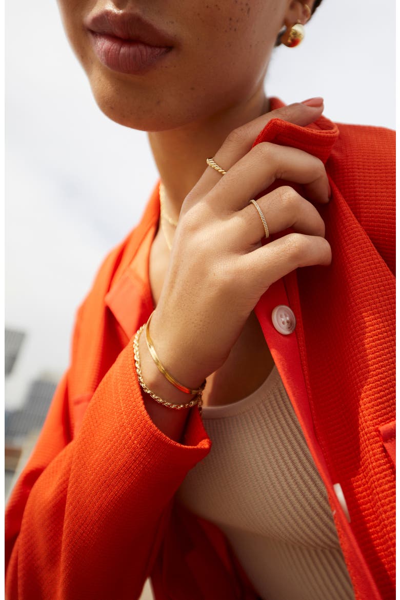 Atlas Herringbone Chain Bracelet, Alternate, color, GOLD