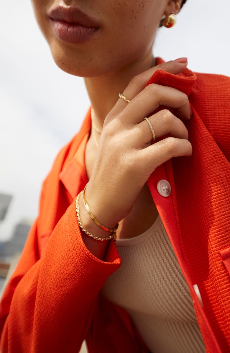 Ana Luisa Atlas Herringbone Chain Bracelet, Alternate, color, Gold