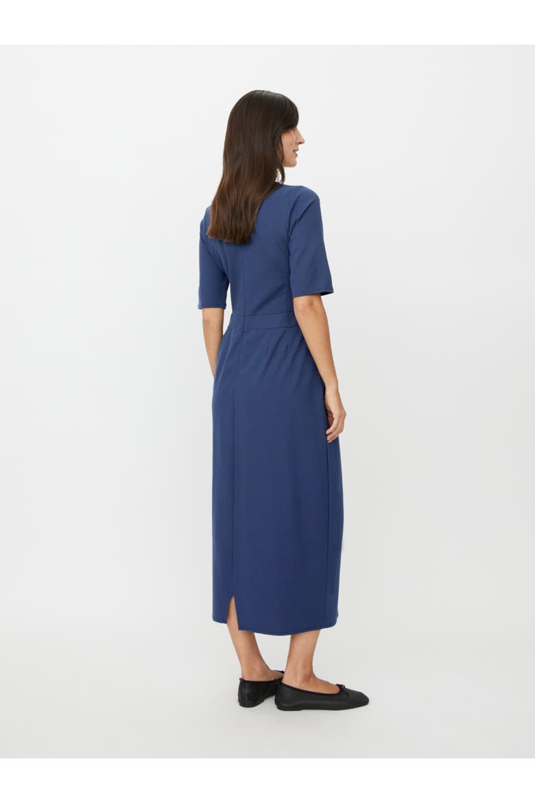 MaNaelisa Pleated Midi Dress, Alternate, color, Navy Blazer