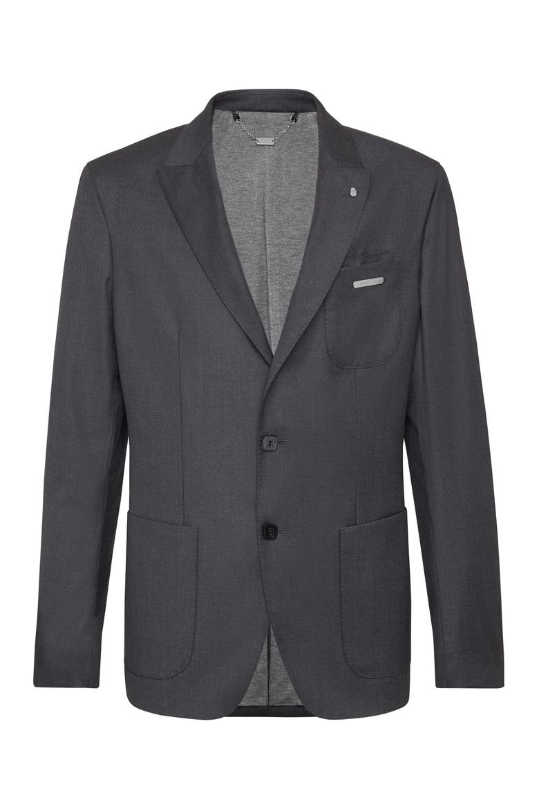 Blazer Tailored Fit Men, Main, color, grey