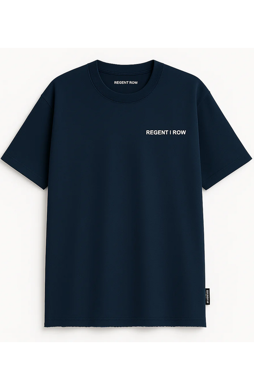 Regent Row Organic Cotton Tee W/ Rr Logo In Blue