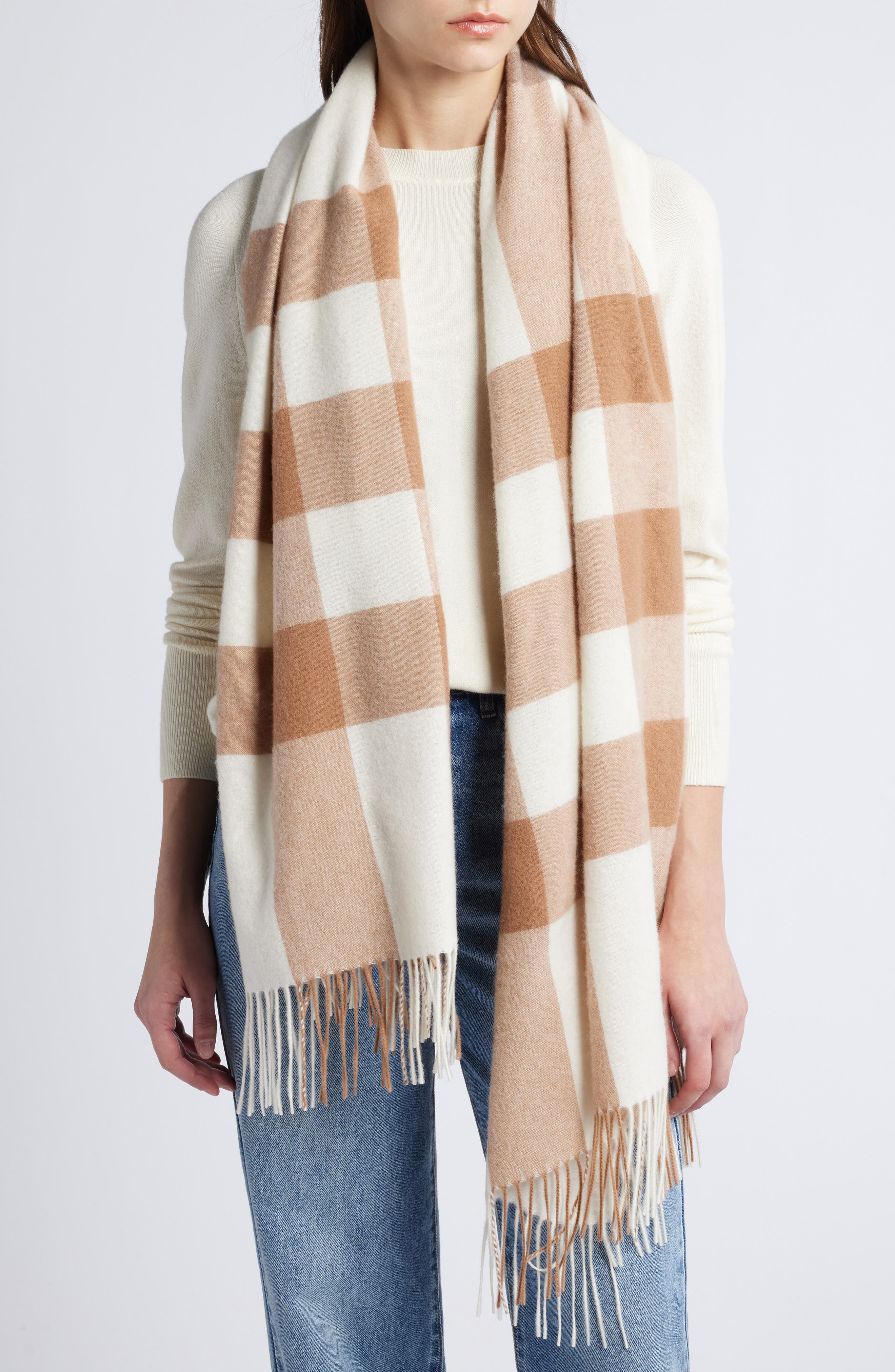 Nordstrom Buffalo Check Cashmere Scarf