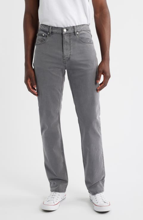 Modern Straight Leg Five-Pocket Twill Pants