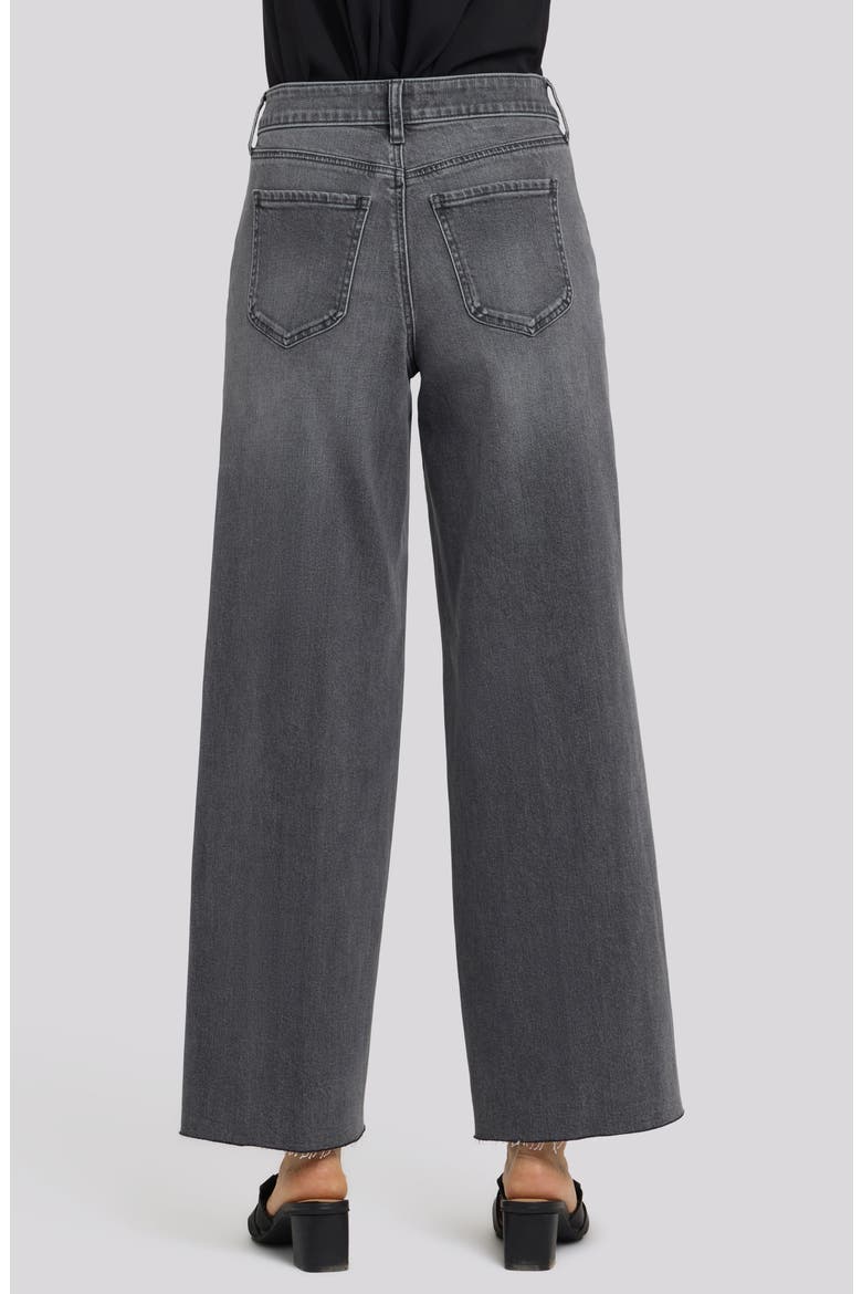 Simone Seamed Raw Hem High Waist Wide Leg Jeans, Alternate, color, DUSTY ASH