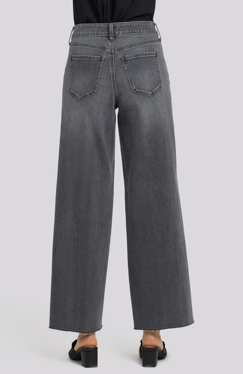 NYDJ Simone Seamed Raw Hem High Waist Wide Leg Jeans, Alternate, color, Dusty Ash