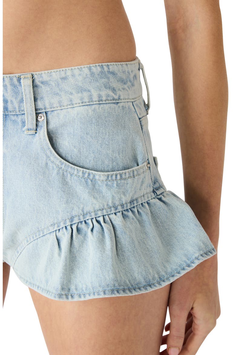 Maxine Ruffle Hem Denim Shorts, Alternate, color, SULPHUR SPRING