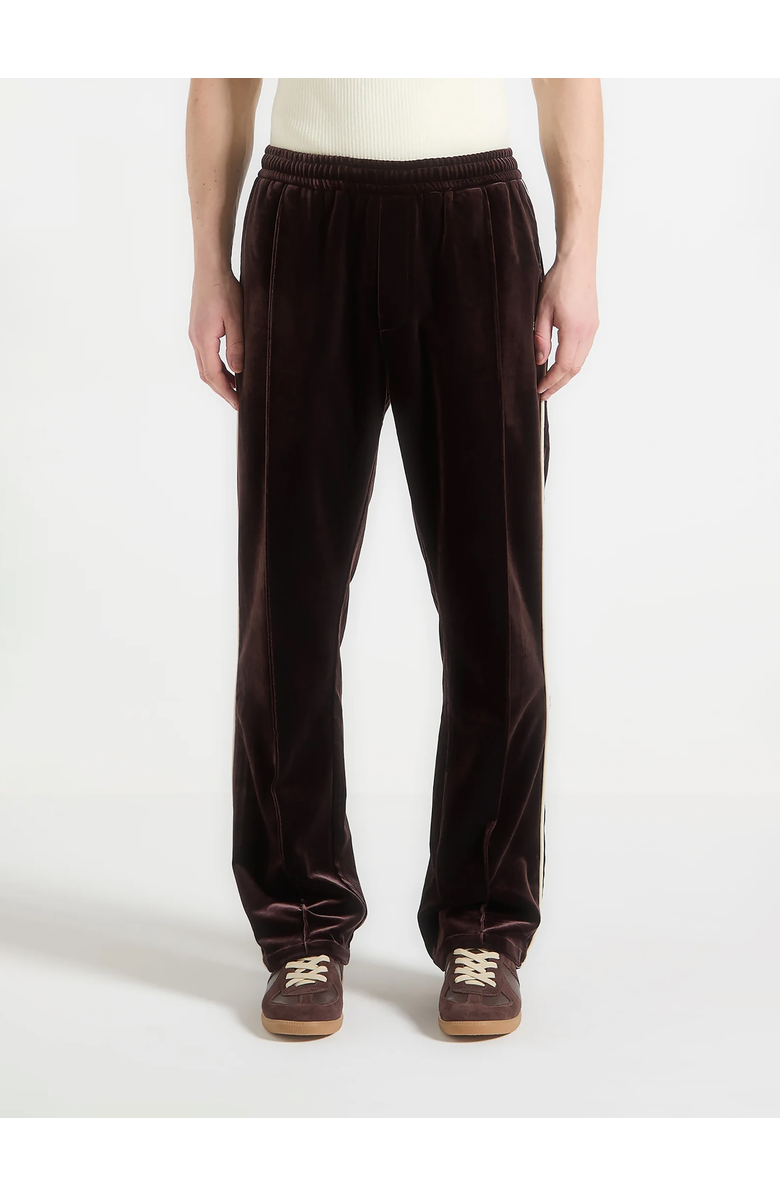 Manière De Voir Eiffel Velour Track Pants, Main, color, Brown