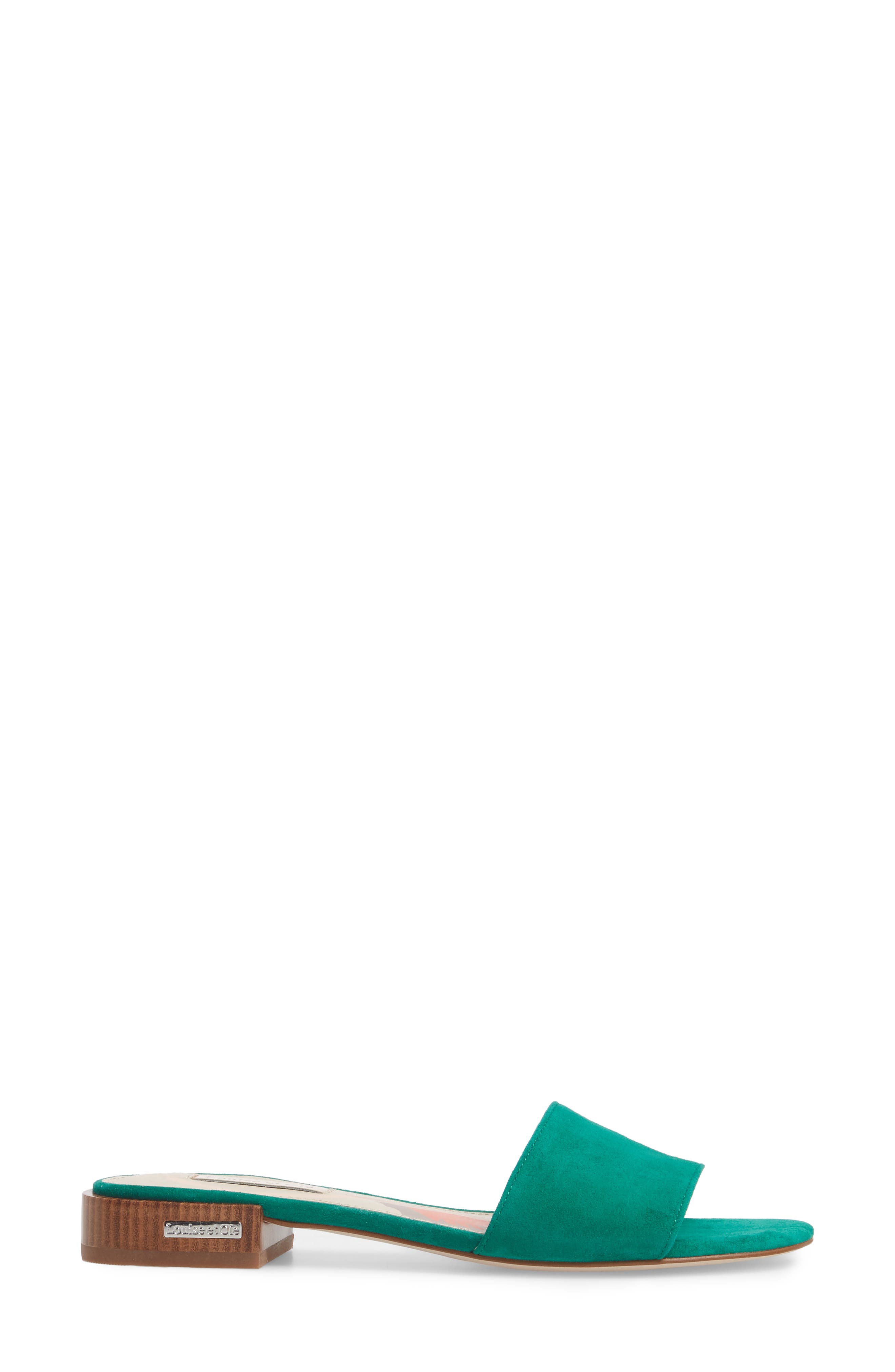 Aydia Slide Sandal, Alternate, color, SHAMROCK SUEDE