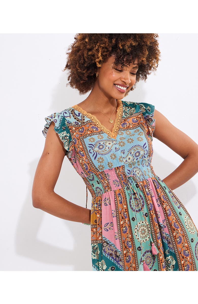 Joe Browns Patchwork Slit Maxi Dress, Alternate, color, Multi Patchwork