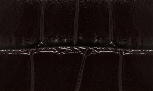 Strathberry Large Multrees Croc Embossed Leather Wallet On A Chain In Black