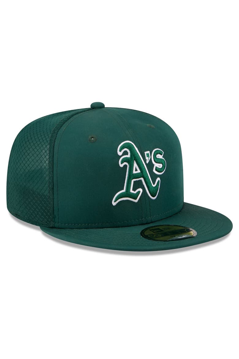 Youth New Era Green Athletics Batting Practice 59FIFTY Fitted Hat, Alternate, color, Green
