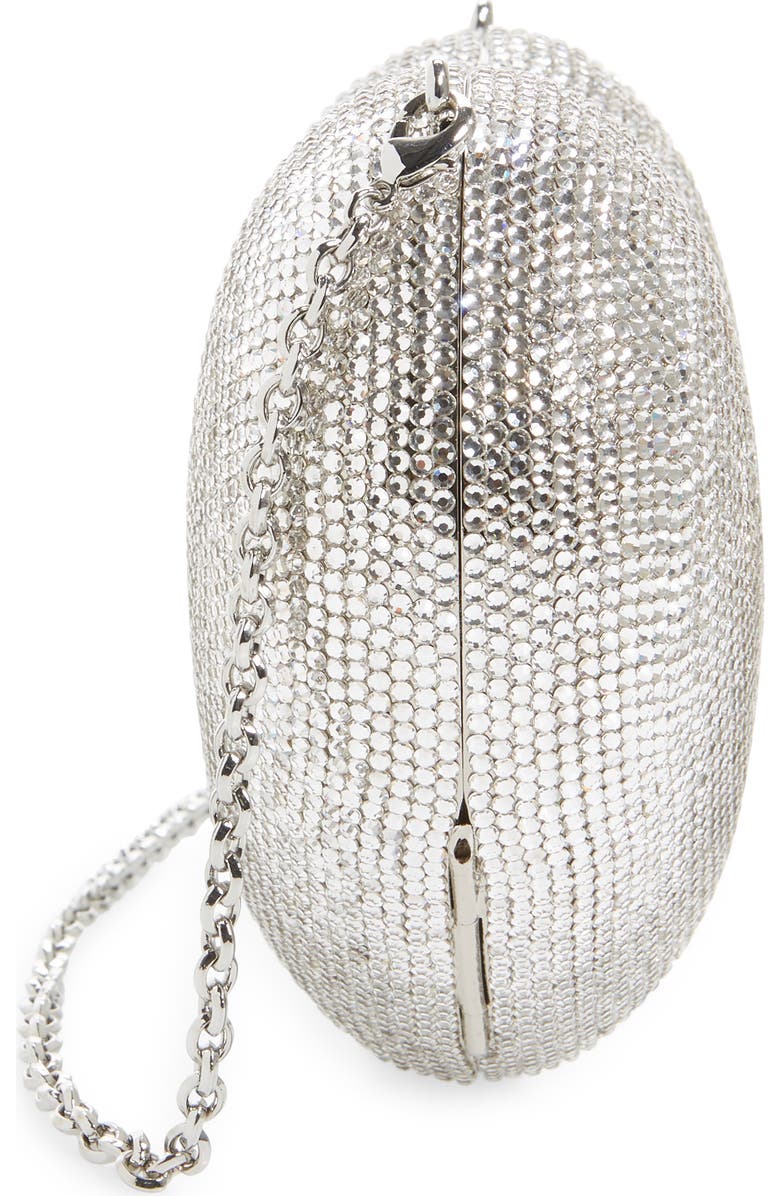 JUDITH LEIBER COUTURE Lamour Petite Coeur Heart Clutch, Alternate, color, Silver Rhine