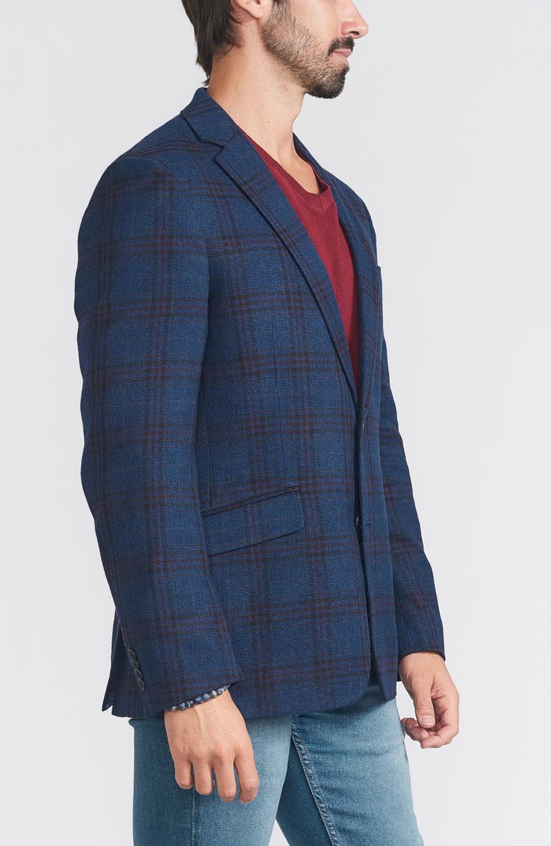 SAVILE ROW CO Plaid Sport Coat, Alternate, color, Navy