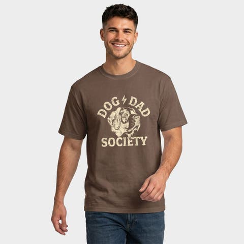 Dog Dad Society Distressed Garment Dyed T-Shirt