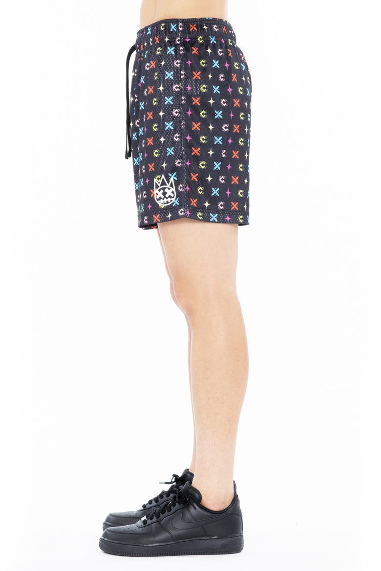 Logo Mesh Shorts, Alternate, color, REPEAT PATTERN BLACK