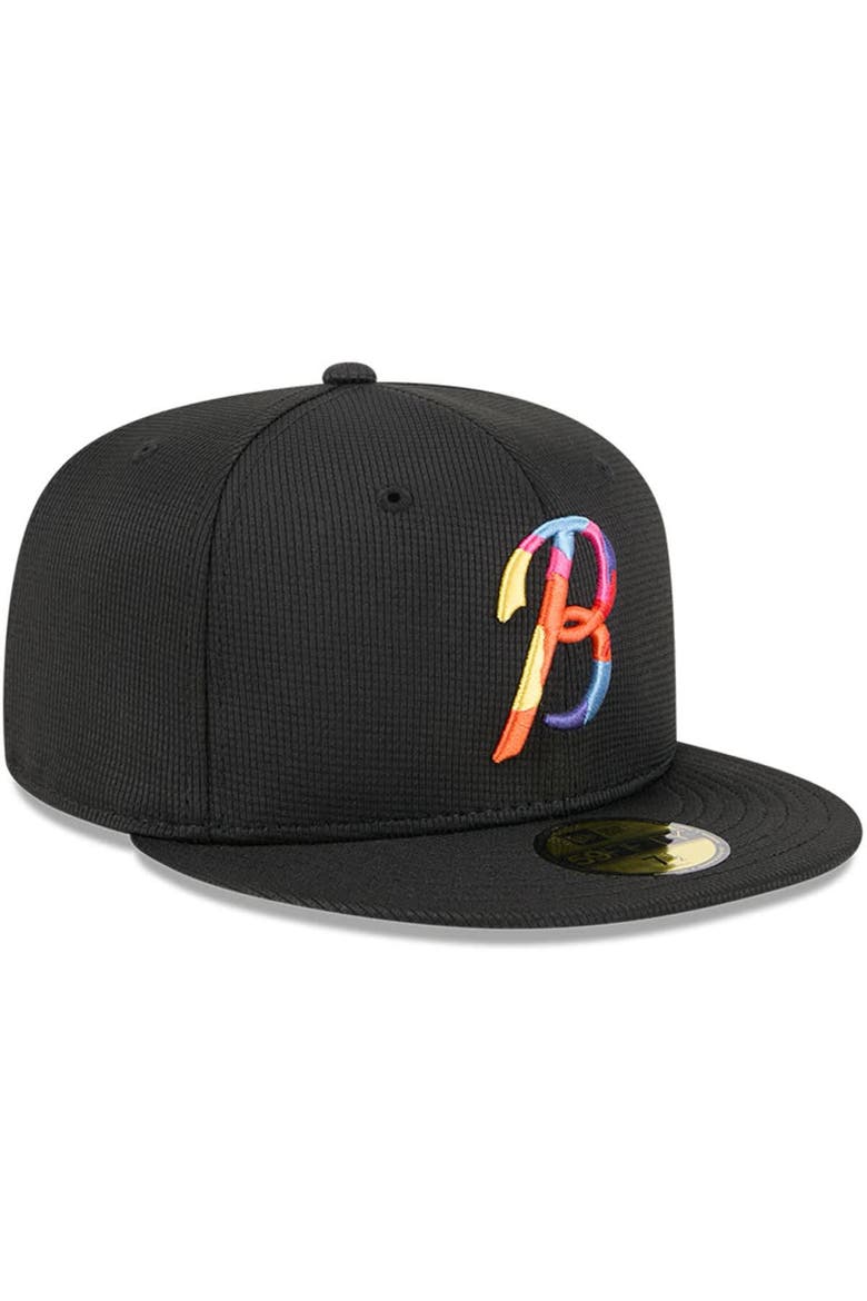 Men's New Era Black Baltimore Orioles City Connect Batting Practice 59FIFTY Fitted Hat, Alternate, color, Black
