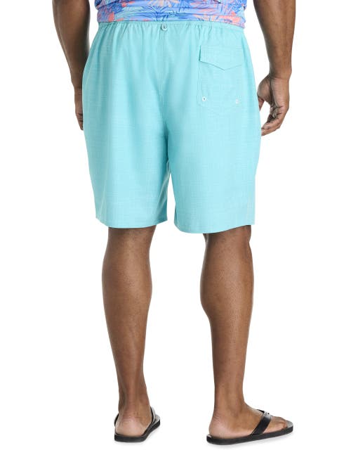 Harbor Bay By Dxl Big & Tall Crosshatched Swim Trunks