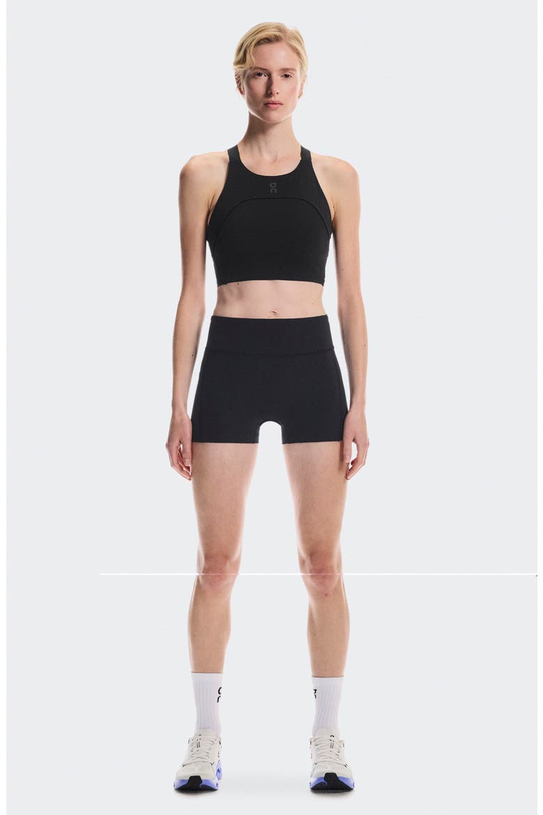Performance Crop Sports Bra, Alternate, color, BLACK