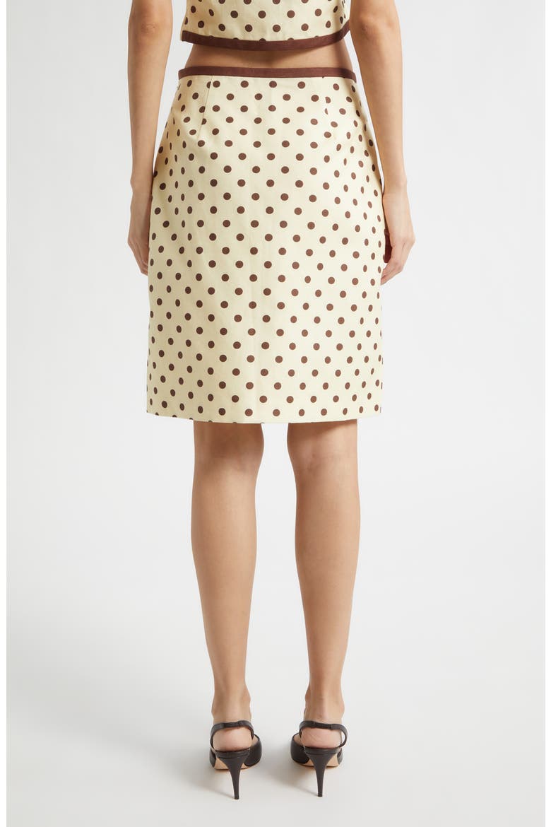 Bowie Polka Dot Pencil Skirt, Alternate, color, VANILLA/ CHOC