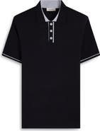 Bugatchi Tipped Merino Wool & Silk Polo Sweater