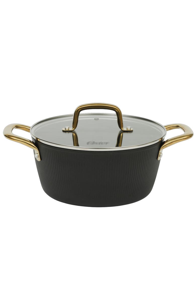 Abbottsford 7 Quart Nonstick Aluminum Dutch Oven, Main, color, Black