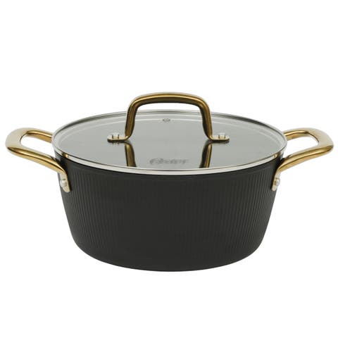 Abbottsford 7 Quart Nonstick Aluminum Dutch Oven with Glass Lid